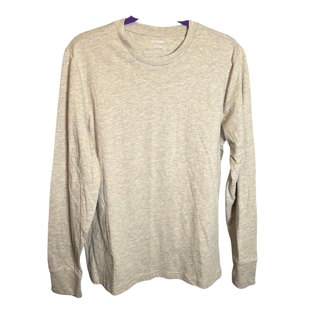 Old Navy Men's Oatmeal Long Sleeve Tee